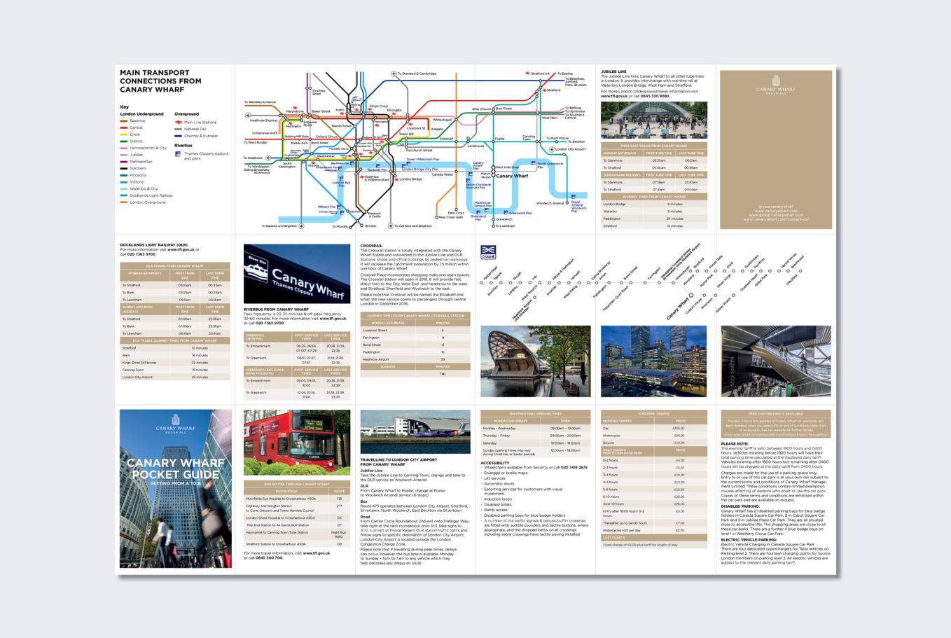 Design layout displaying a map, tables, and images related to transport or urban planning.