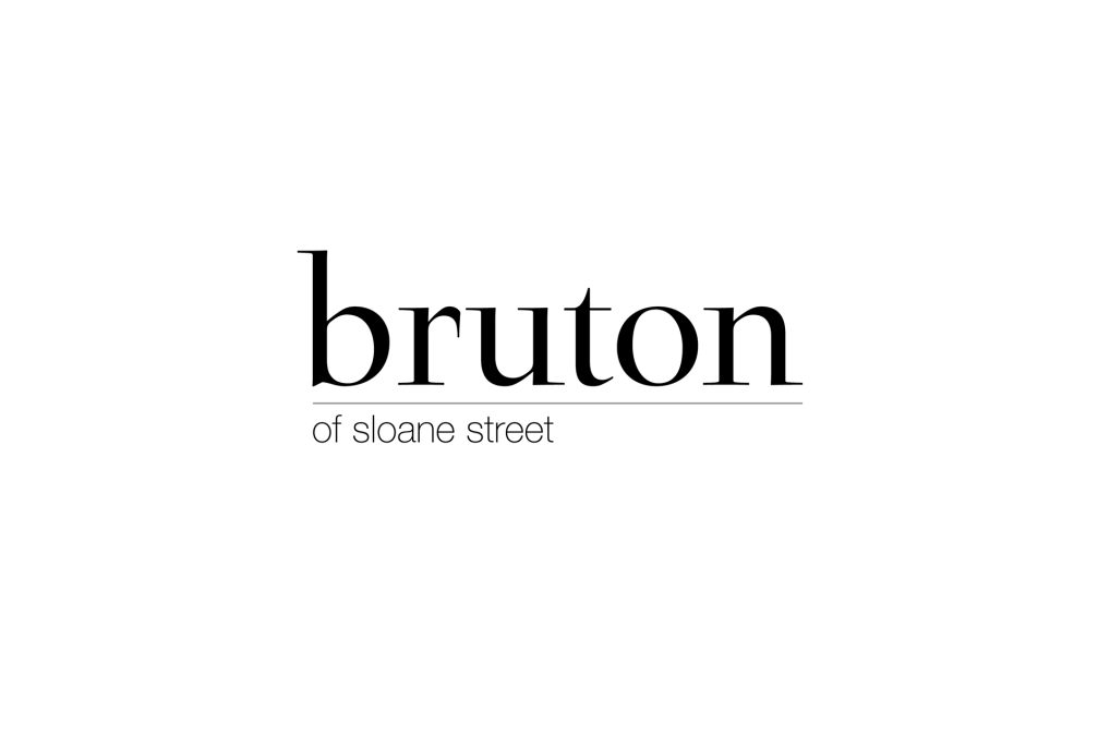 Logo for Bruton of Sloane Street, featuring stylish black lettering on a white background.